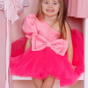 Princess Off Shoulder Bow Tutu Dress