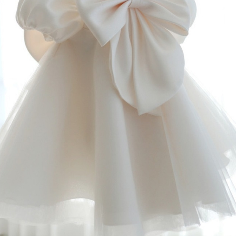 Elegant Ivory Dream Puff Dress