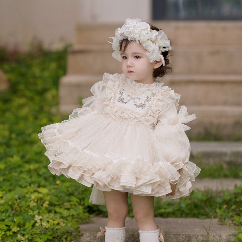 luxury white Lolita Tutu lace bow Costume Dress