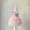 One-Shoulder Bow Layered Tutu Dress