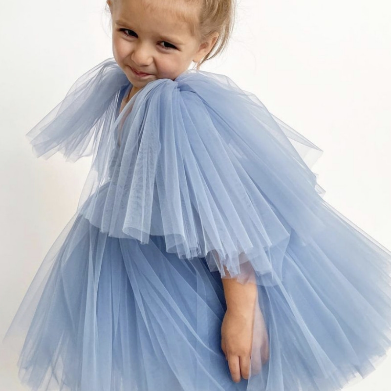 Princess Tutu Cap Sleeve Tulle blue Derss