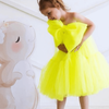 Big Bow Tutu Off Shoulder Dress