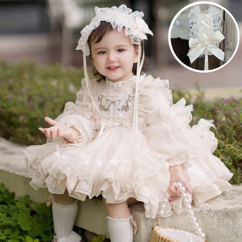 luxury white Lolita Tutu lace bow Costume Dress