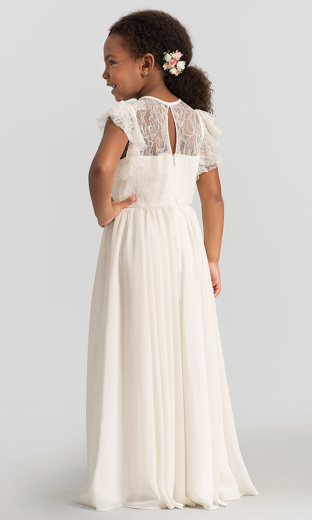 Vintage Lace Gown Long ivory Dress