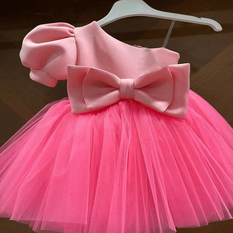 Princess Off Shoulder Bow Tutu Dress