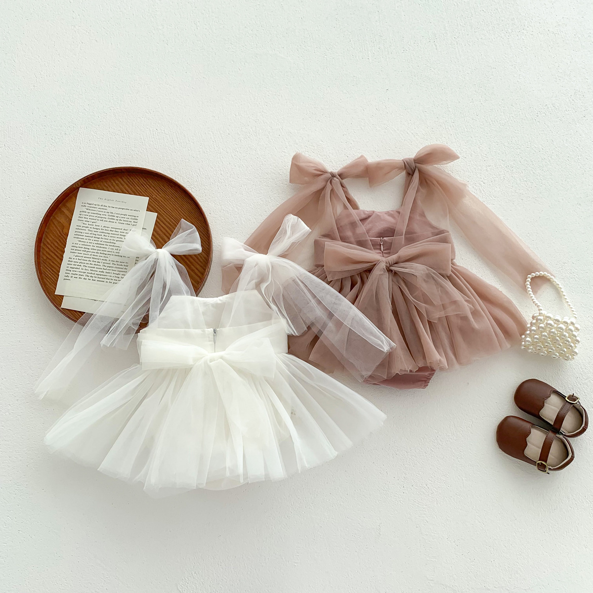 Bow Sleeveless Tutu Romper Dress