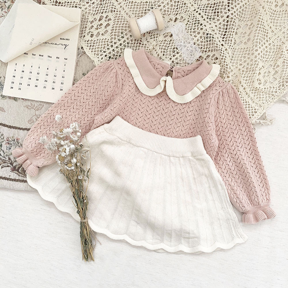 Princess Cotton Knitted Sweater Dress Set