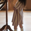 100% Cotton Sweater Striped Dress