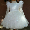 Feather Sleeve Sequins Dress