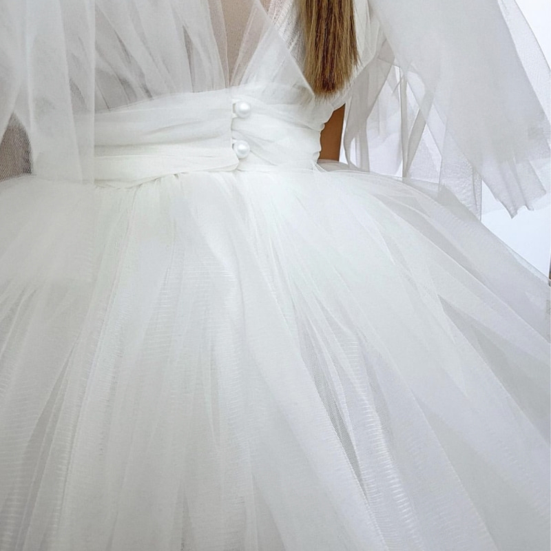 Princess Tutu Cap Sleeve Tulle white Derss