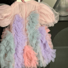 Colored Fluffy Gauze Dress