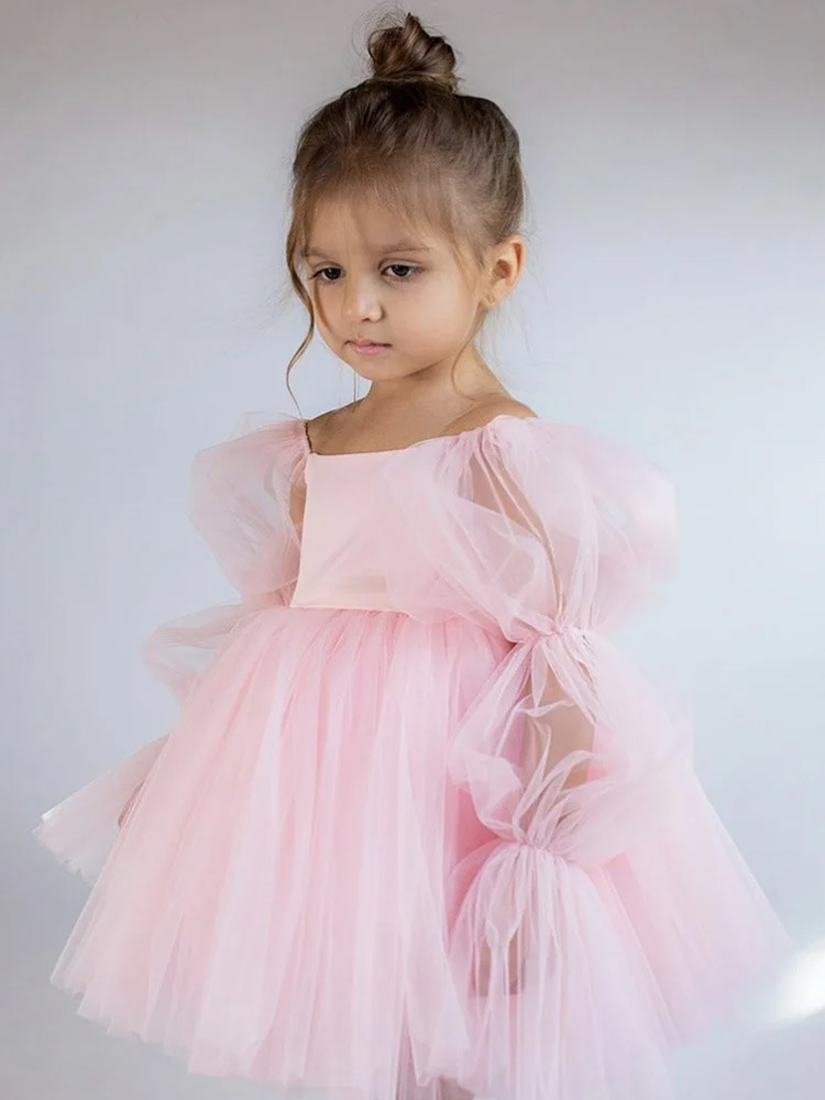 Off Shoulder Puff SleeveTutu Girl Dress