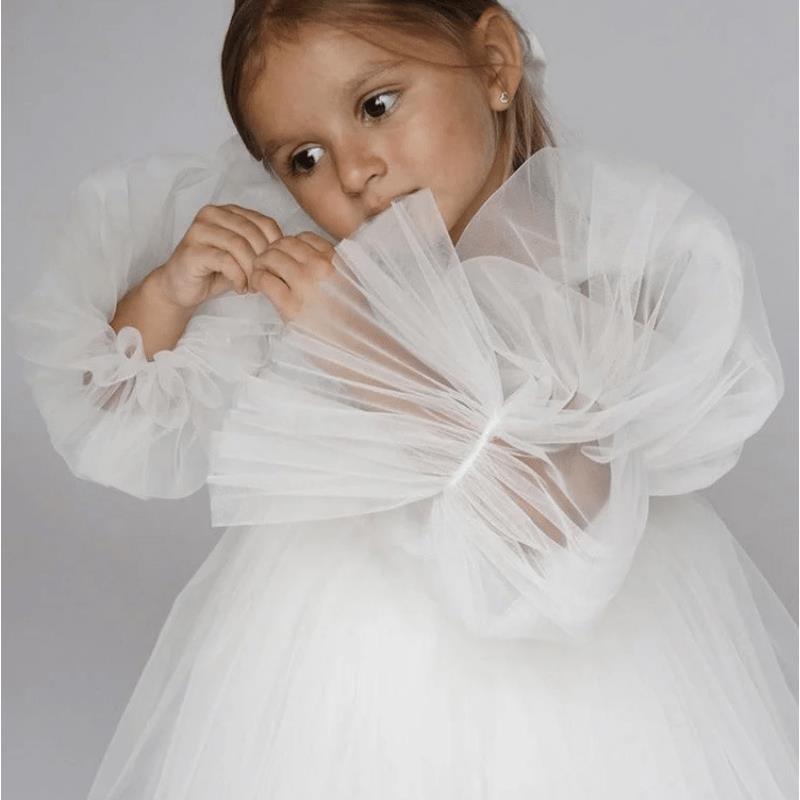 Off Shoulder Puff SleeveTutu Dress