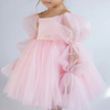 Off Shoulder Puff SleeveTutu Dress