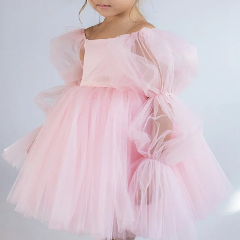 Off Shoulder Puff SleeveTutu Dress